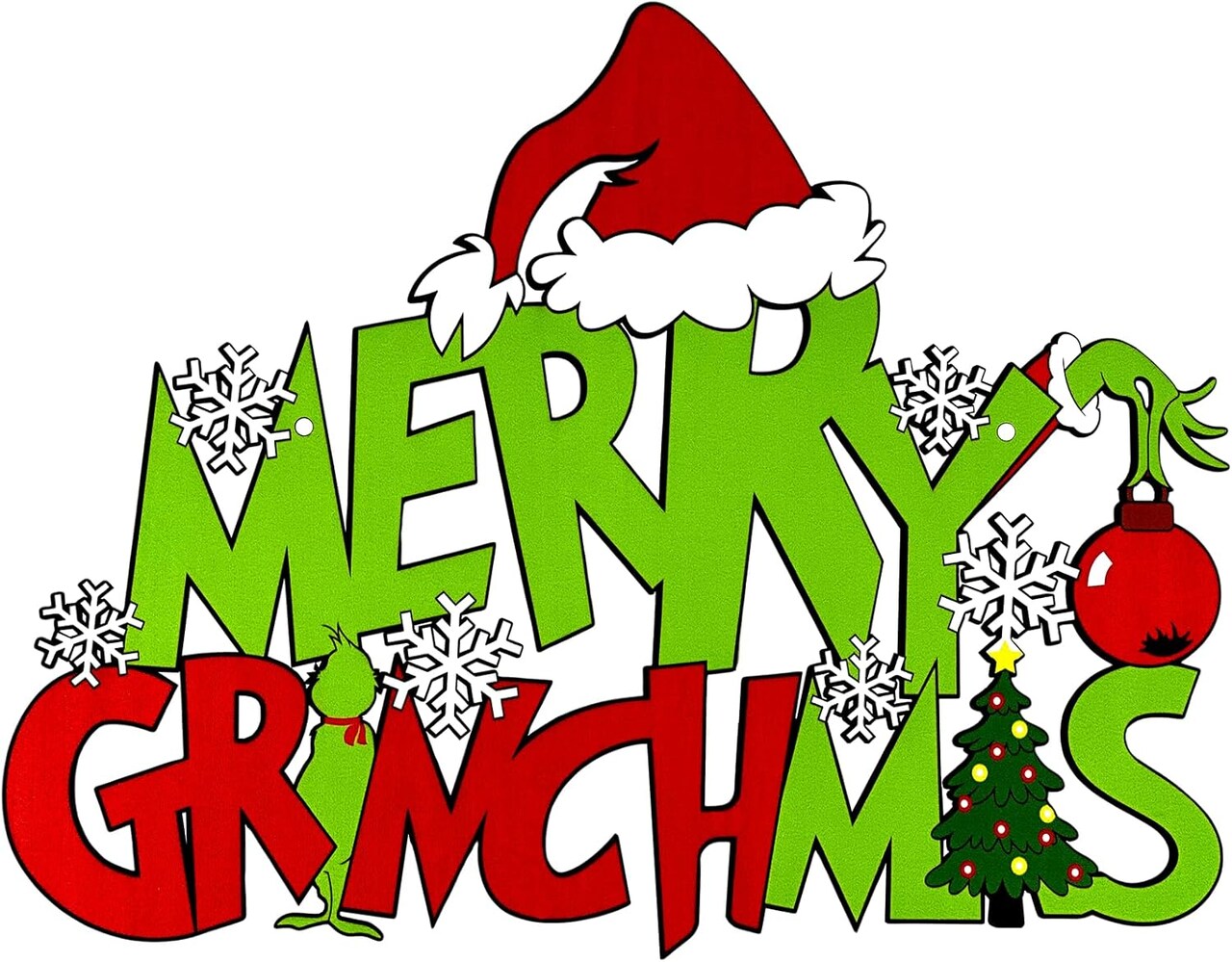 Merry Christmas Wooden Hanging Sign Decoration - Christmas Sign Style 2